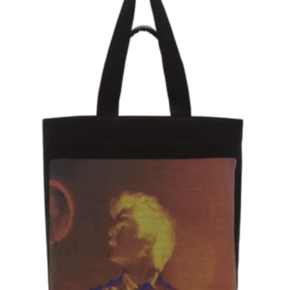 Dries Van Noten Black and Rust Lyn Lye Edition Tote